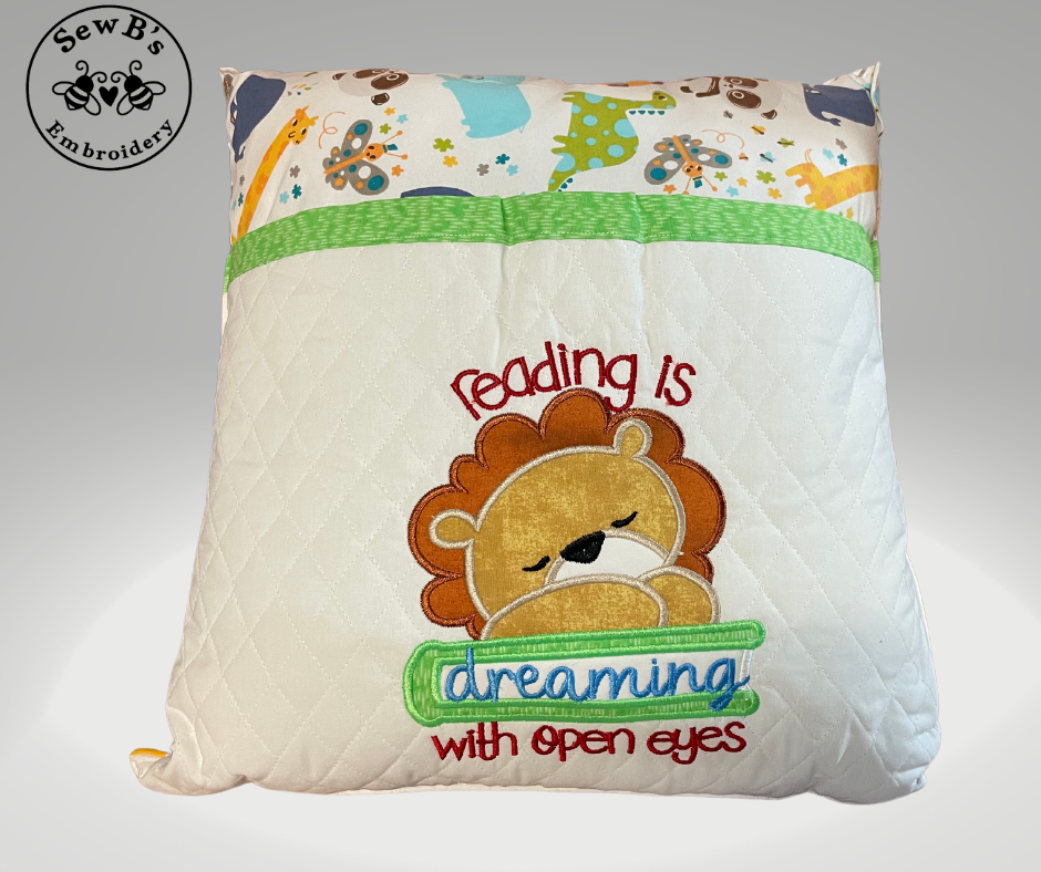 Reading/Pocket Pillow, “Dreaming With Your Eyes Open"
