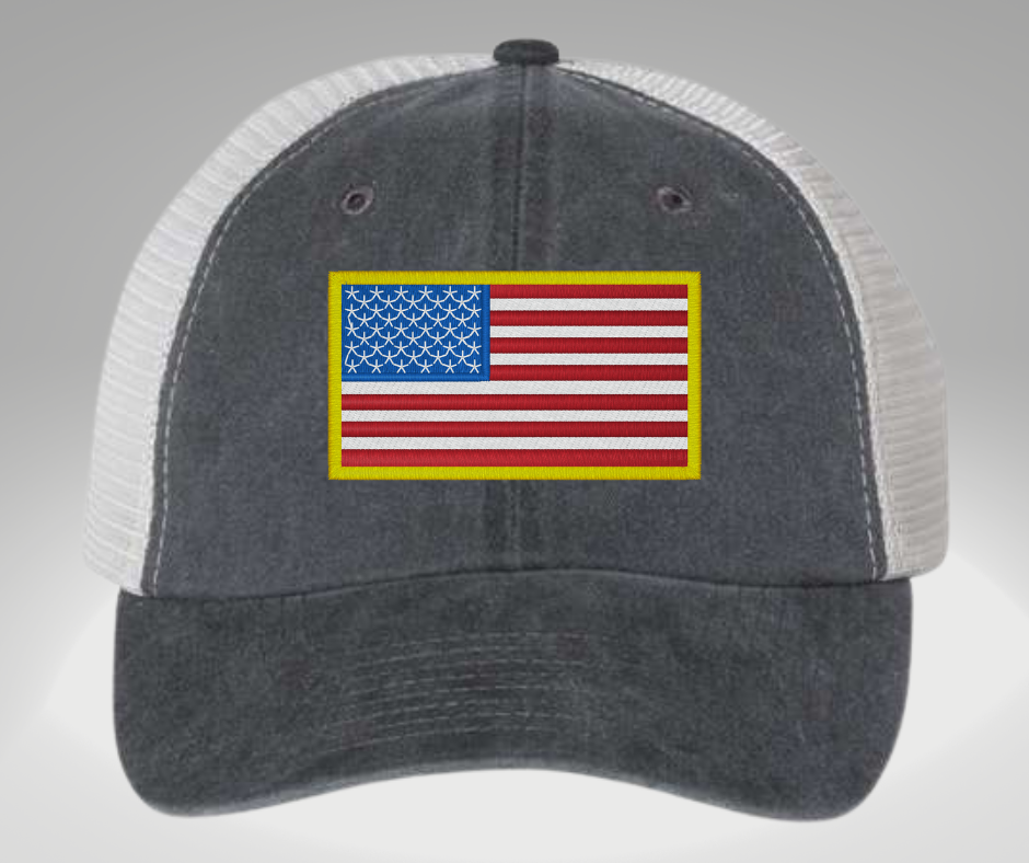 American Flag Hat Black