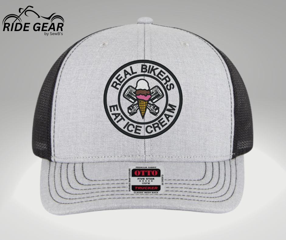 Real Bikers Eat Ice Cream Trucker Hat