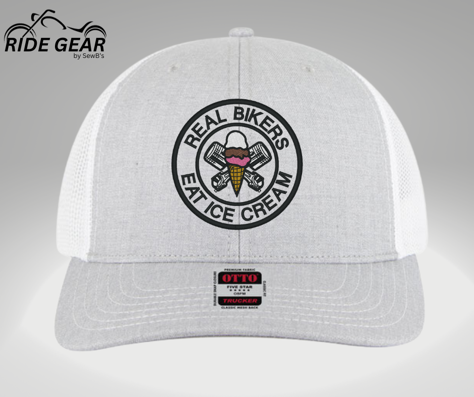 Real Bikers Eat Ice Cream Trucker Hat