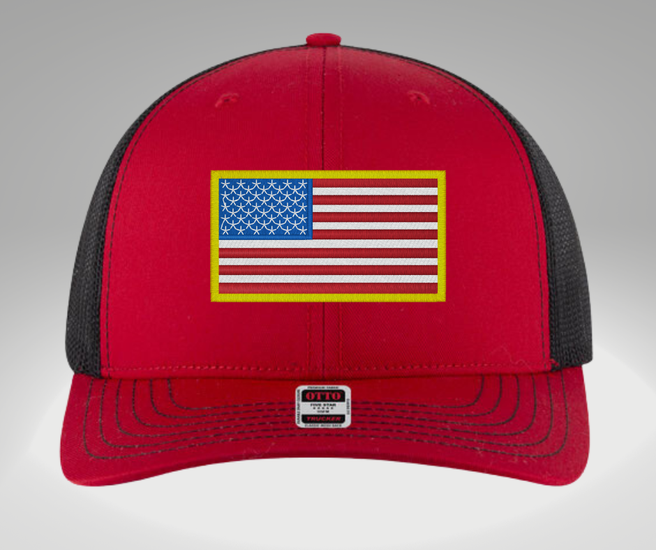 American Flag Hat Red/Black