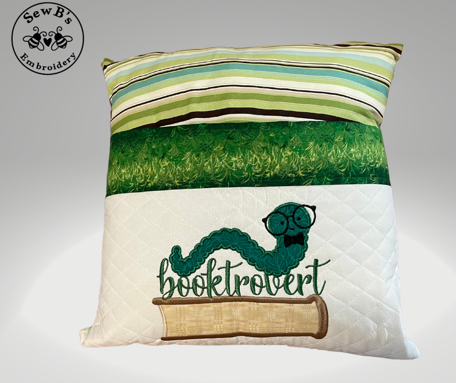 Reading/Pocket Pillow,”Booktrovert"