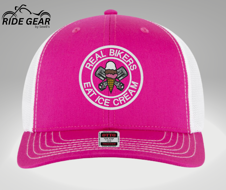 Real Bikers Eat Ice Cream Trucker Hat