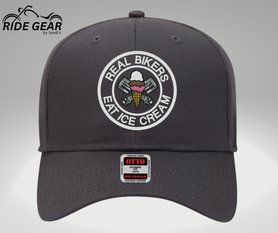 "Real Bikers Eat Ice Cream" Hat