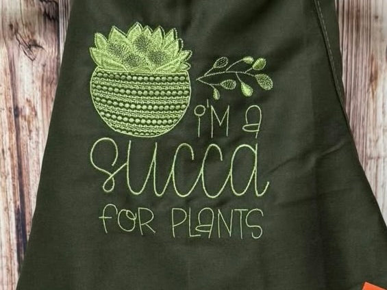 Embroidered Garden Apron