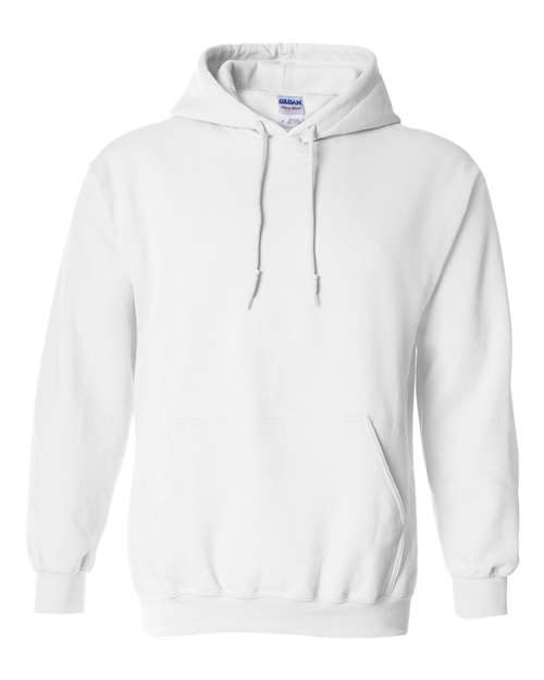 GILDAN® HEAVYWEIGHT BLEND ADULT HOODED SWEAT With Logo White