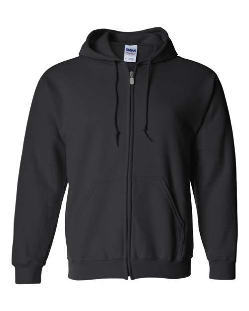 FULL ZIP HOODED SWEATSHIRT With Logo Black