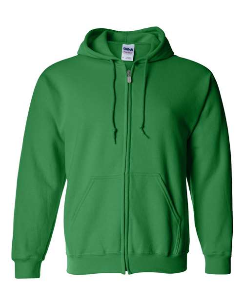 FULL ZIP HOODED SWEATSHIRT With Logo Irish Green