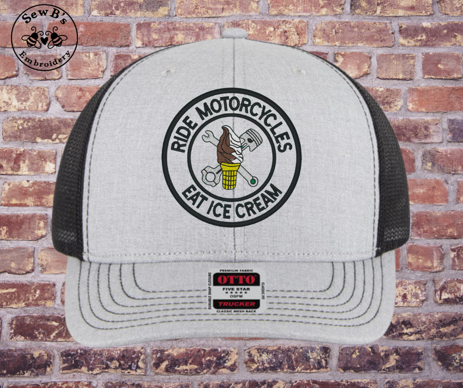 Ride Motorcycles Eat Ice Cream Hat