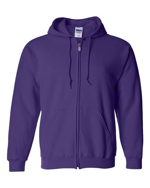FULL ZIP HOODED SWEATSHIRT With Logo Purple