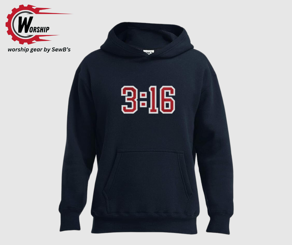 3:16 Hooded Sweatshirt Black