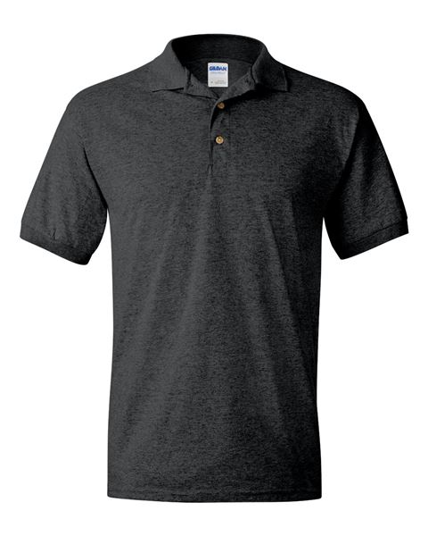Embroidered Polo dark heather
