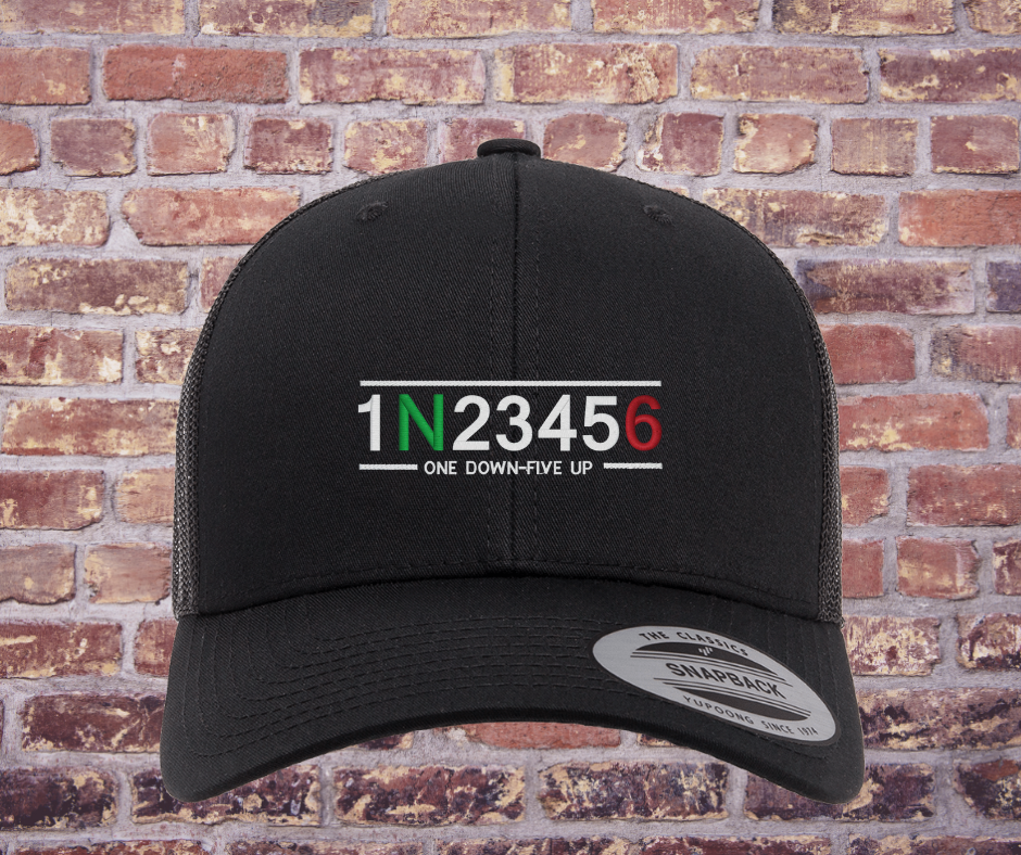 1 Down 5 Up hat Black
