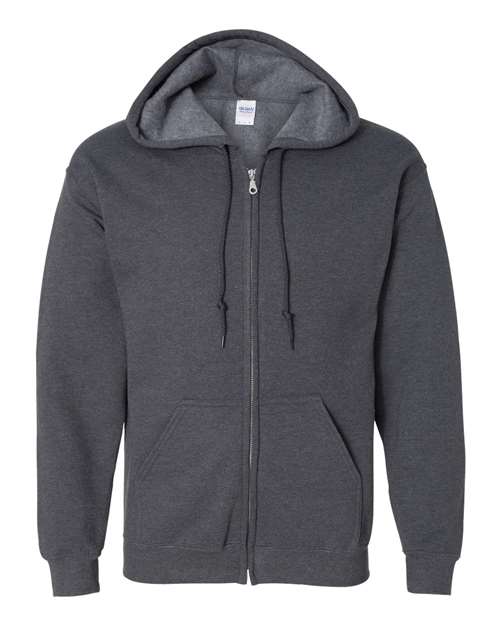 FULL ZIP HOODED SWEATSHIRT With Logo Charcoal