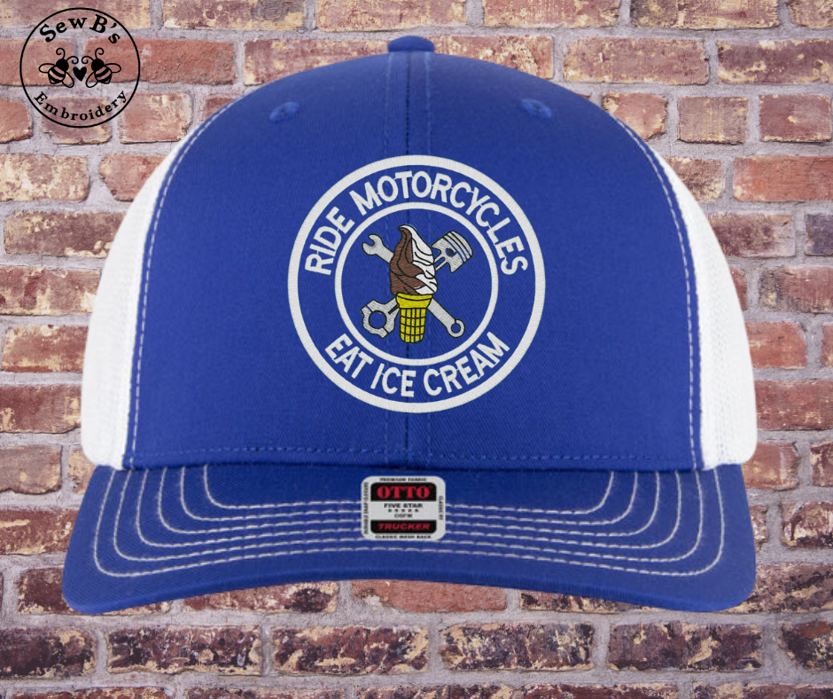 Ride Motorcycles Eat Ice Cream Hat, biker hat