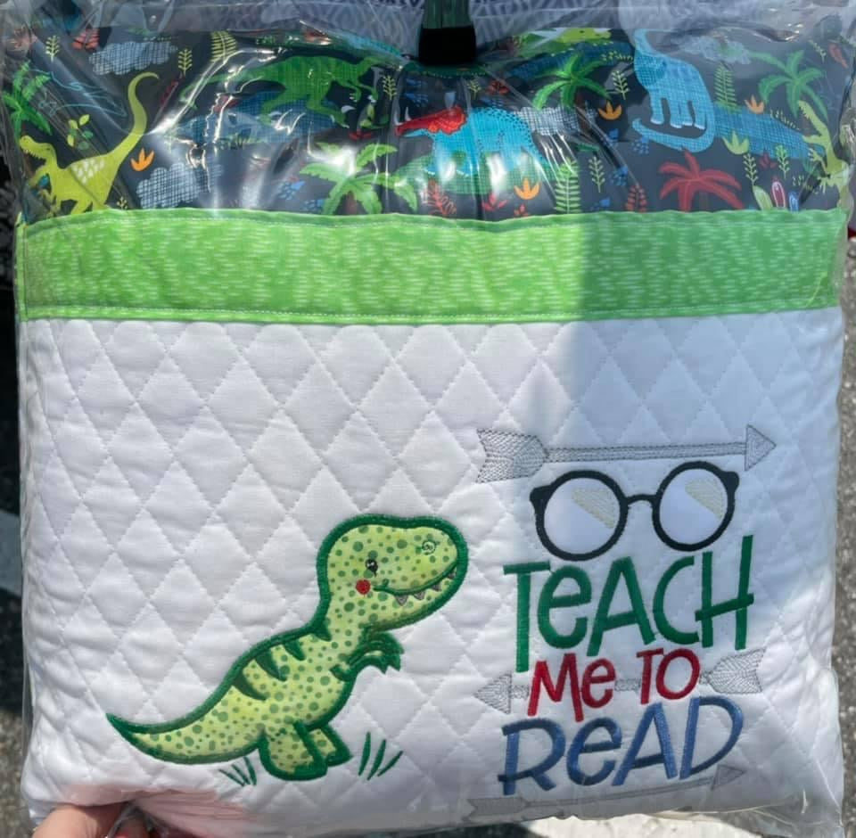 Reading Pillow - "Dinosaur - Teach Me To Read"