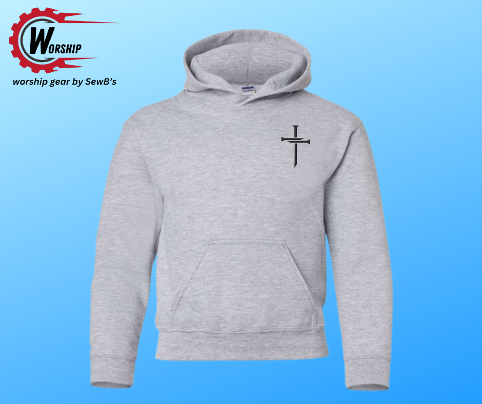 3 Nail Cross Hooded Sweatshirt Grey