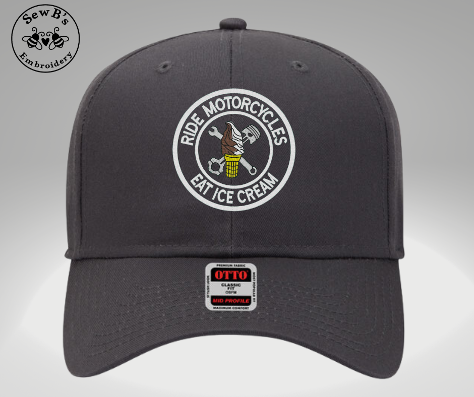 "Ride Motorcycles Eat Ice Cream" Hat