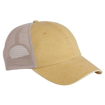 Mustard/Stone Unstructured Trucker Hat