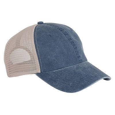 Navy/Stone Unstructured Trucker Hat