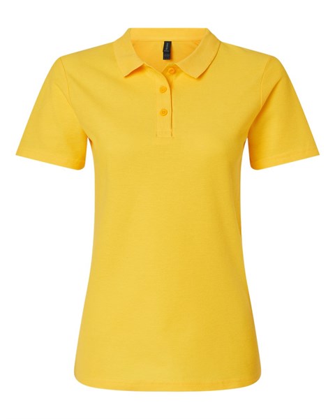 Ladies Embroidered Polo Yellow