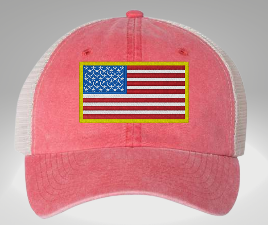 American Flag Hat Red