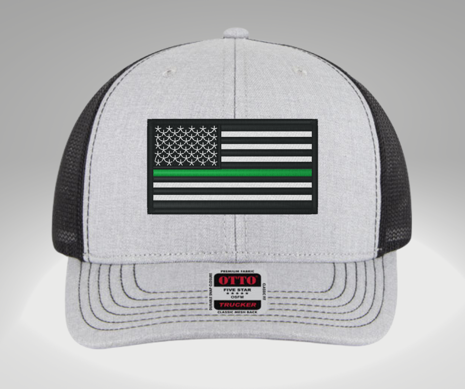 Thin Green Line Hat Heather Grey/Black