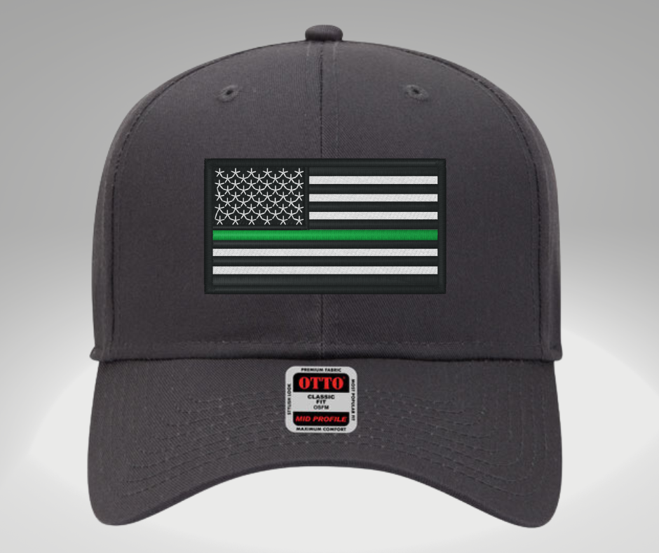 Thin Green Line Hat Charcoal Twill