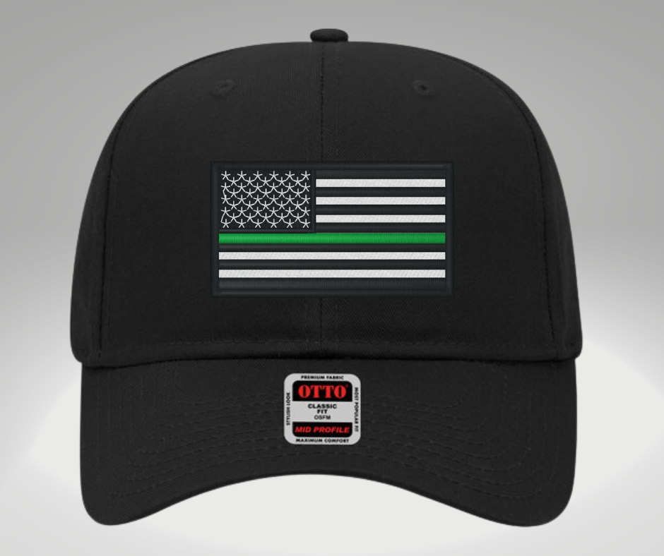 Thin Green Line Hat Black Twill
