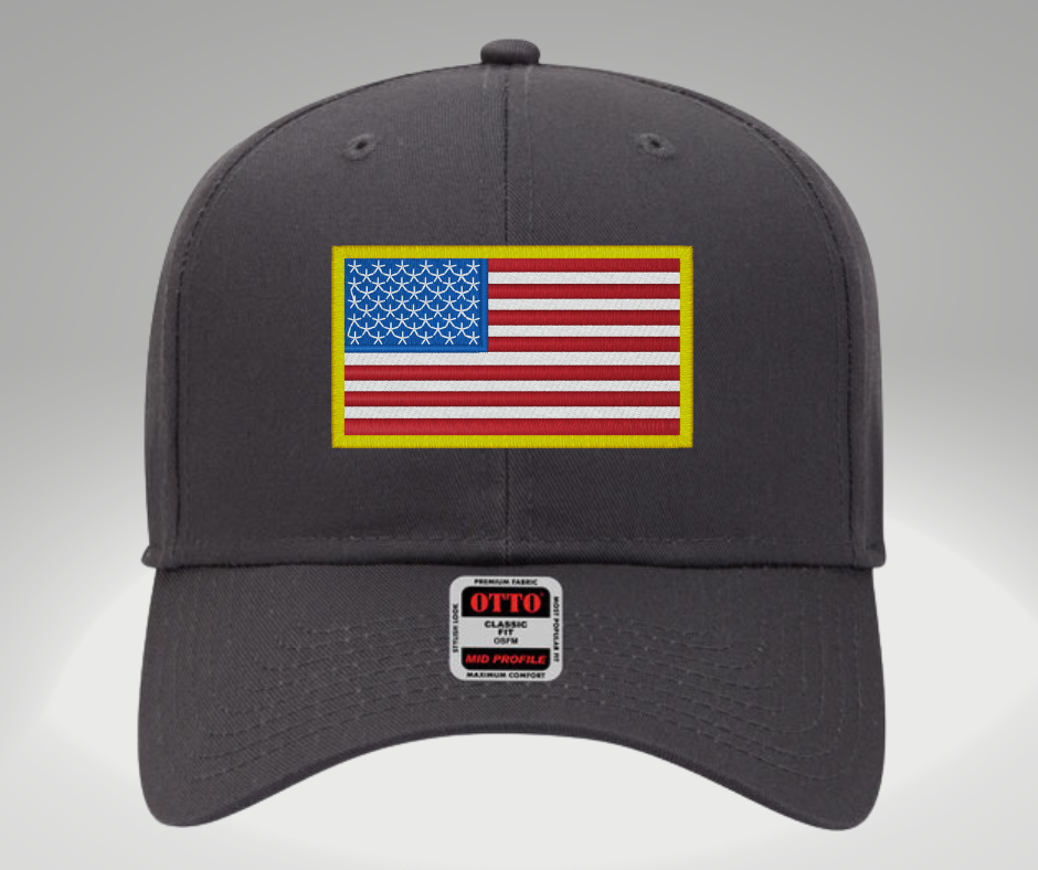 American Flag Hat Charcoal