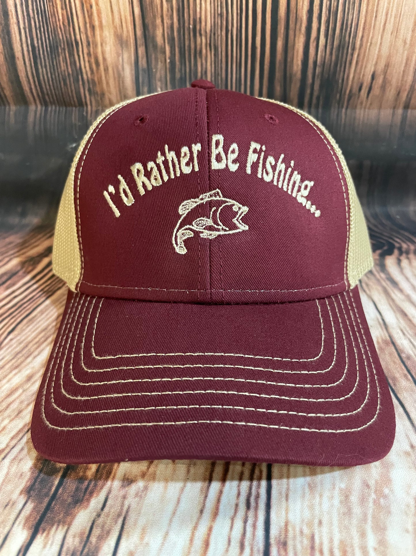 "I'd Rather Be Fishing" Trucker Hat
