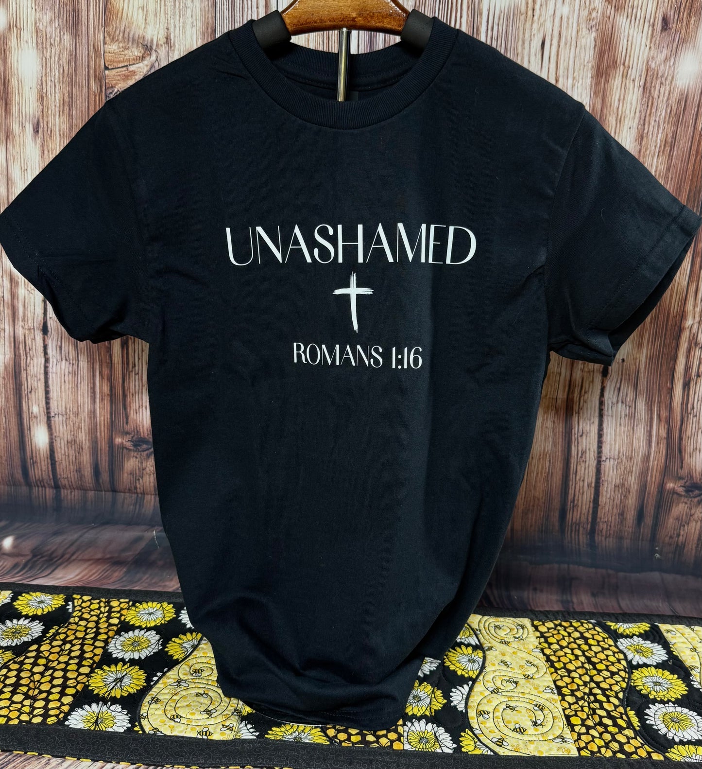 UNASHAMED Romans 1:16  Short Sleeve T-shirt