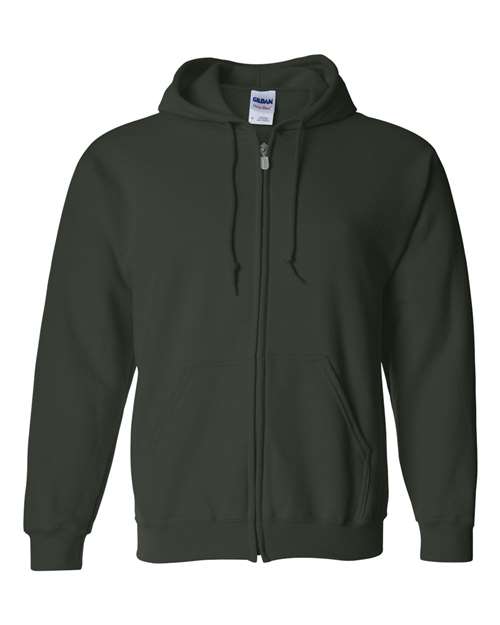 FULL ZIP HOODED SWEATSHIRT With Logo Forest Green