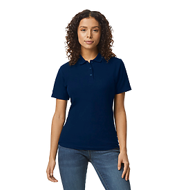 Ladies Embroidered Polo Navy