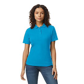 Ladies Embroidered Polo Sapphire