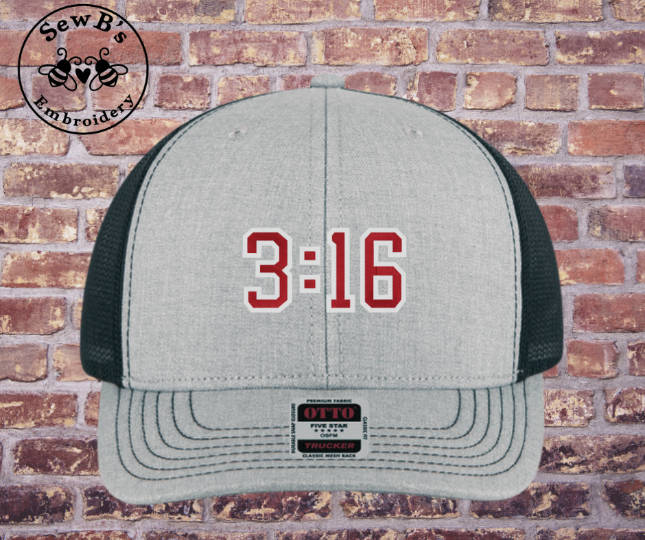 3:16 Trucker Hat Heather Grey/Black