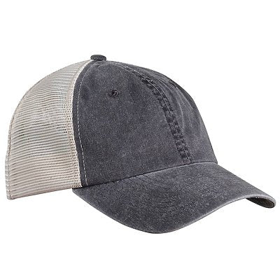 Black/Stone Unstructured Trucker Hat