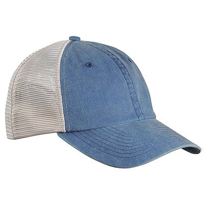 Royal/Stone Unstructured Trucker Hat